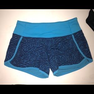 LULULEMON Blue Run Time Shorts